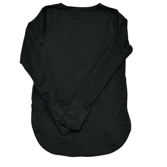 Athleta Charcoal Heather Long Sleeve Top - Style: The Uptempo & Thumbholes B10 - Picture 2 of 10
